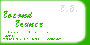 botond bruner business card